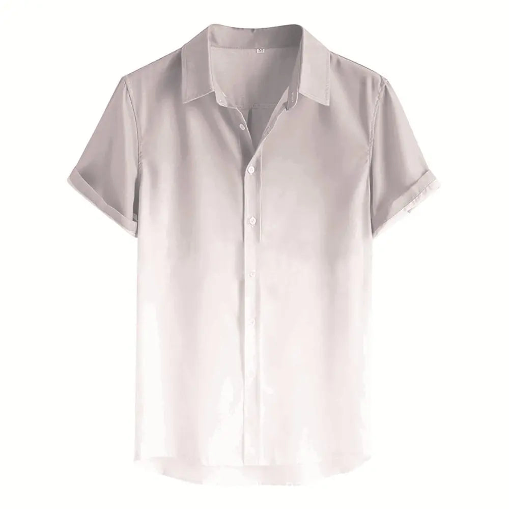 Gradient Color Casual Hawaiian Shirt for Men (Large Size)