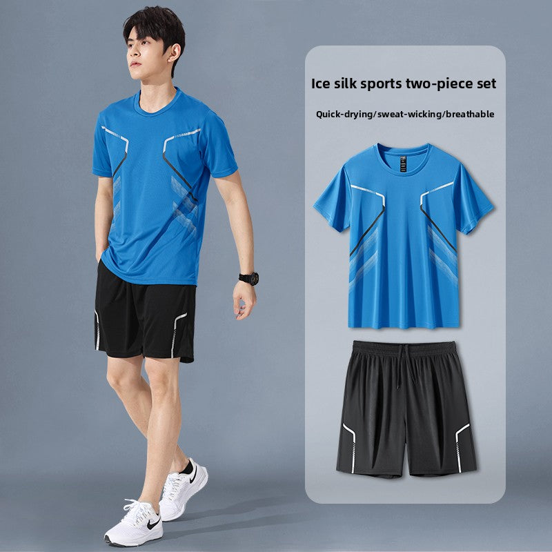Sportswear Suit Men's Running Short-Sleeved Quick-Drying T-Shirt