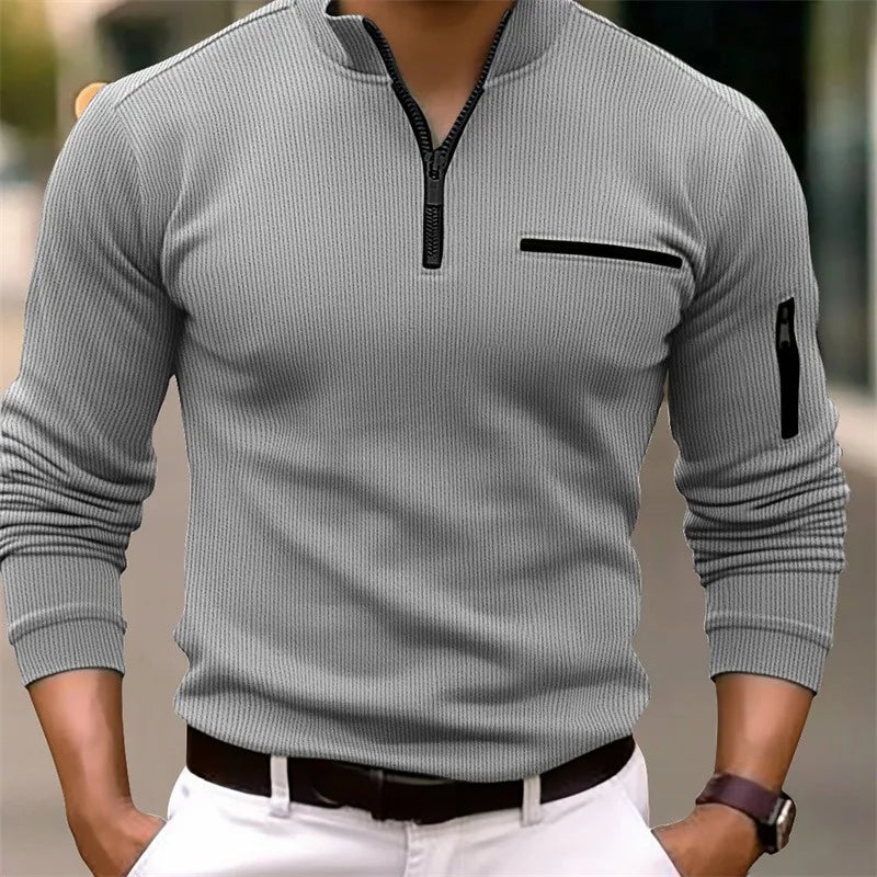 New light luxury   casual men sports shirt