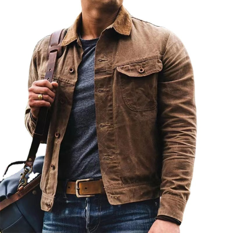 2023 Vintage Washed Jacket for Men (Casual Style)