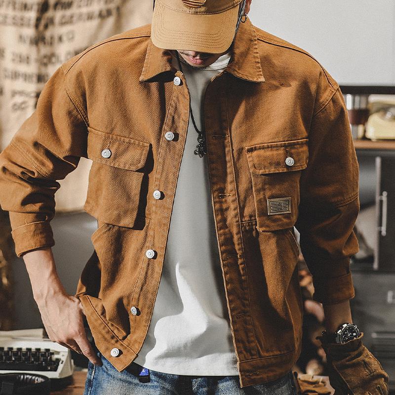 Men's Vintage Heavyweight Denim Jacket - Spring 2024 Trend
