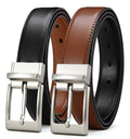 CHAOREN Mens Belts Leather - 1.25" Reversible Belts for Men for Dress Pants - 2 Styles in One Belt