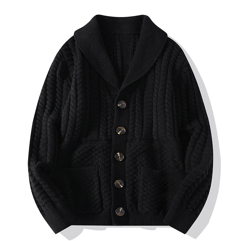 Men's Long Sleeve Sweater Cardigan Coat