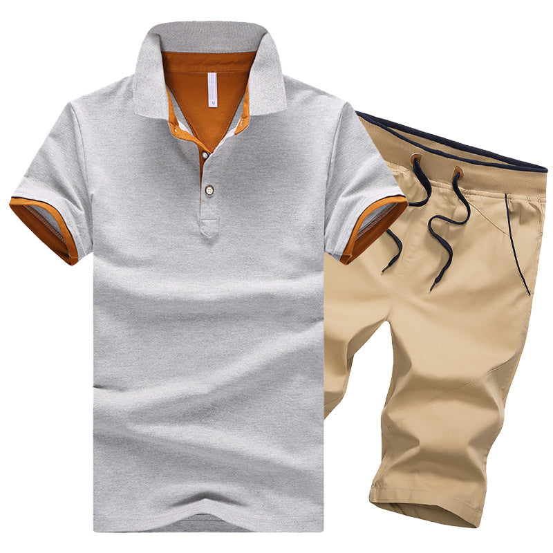 Men's Cotton Polo Shirt and Shorts