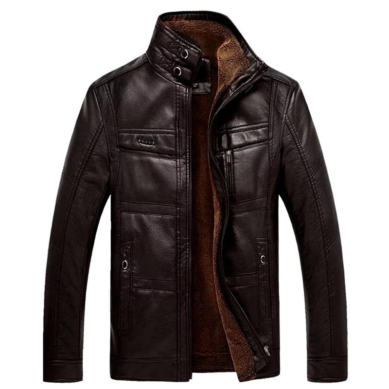 DIMUSI Leather Jacket 