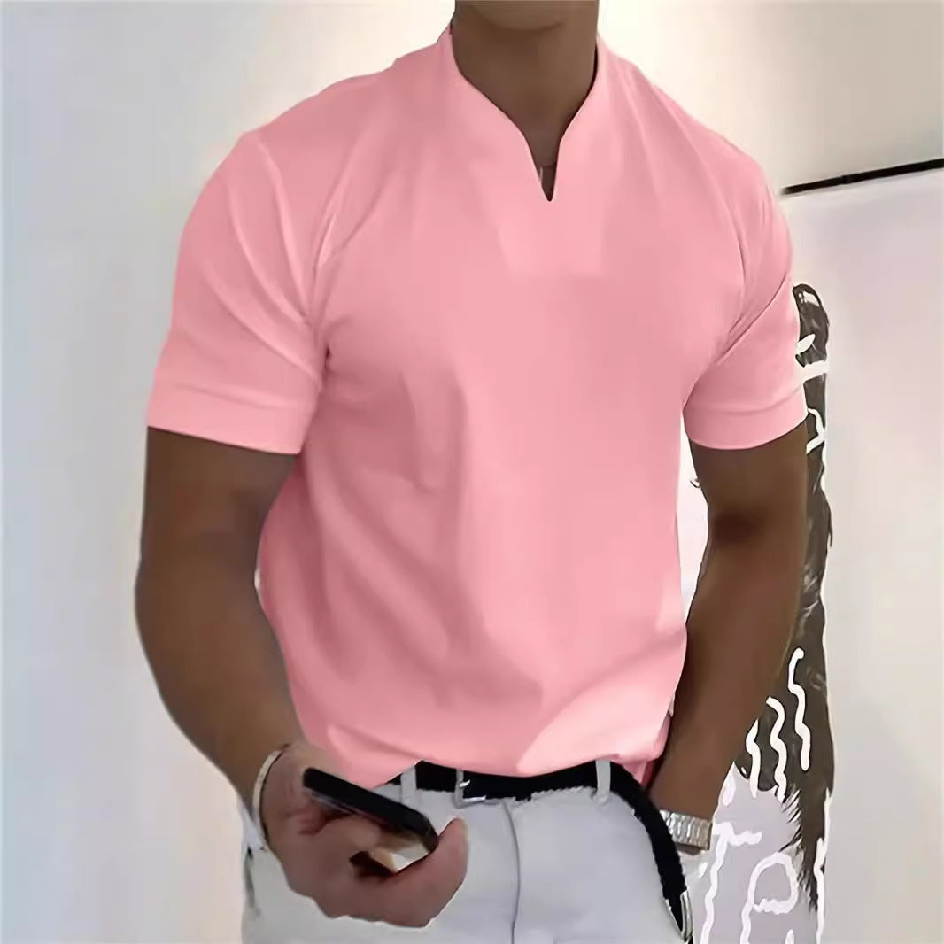 Men's Cotton Blend V-Neck T-Shirt