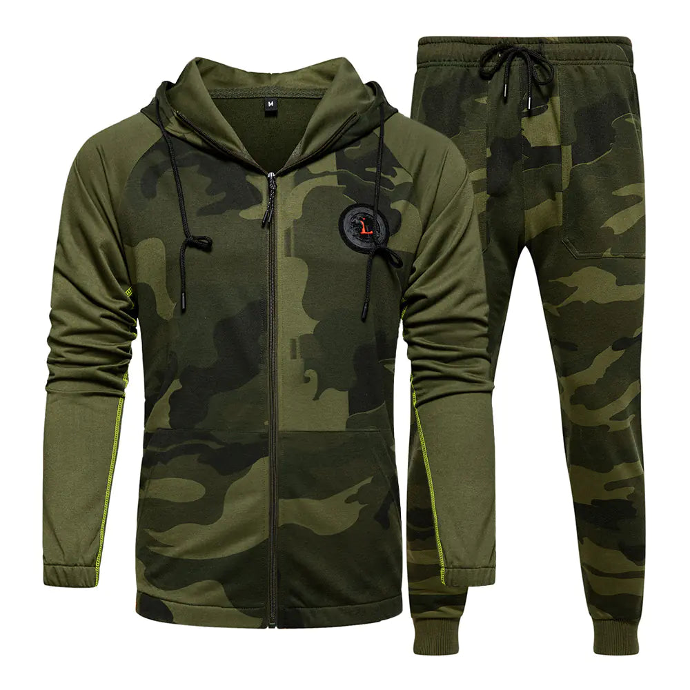 Men's Casual Camouflage Sports Tracksuit for Teens