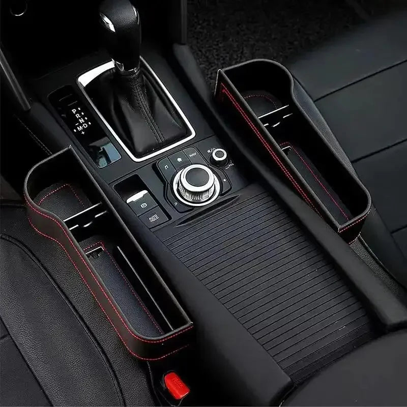 Car Seat Crevice Storage Box Seat Gap Slit Pocket Catcher Organizer Universal Car Seat Organizer Card Phone Key Holder Pocket