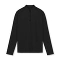 Mens Solid Color Half Zip Turtleneck Sport Shirt