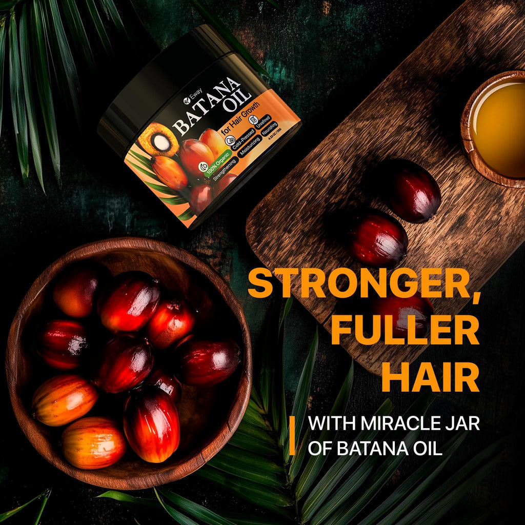 100% Raw Batana Oil for Hair Growth from Honduras Promotes Hair Density Reduces