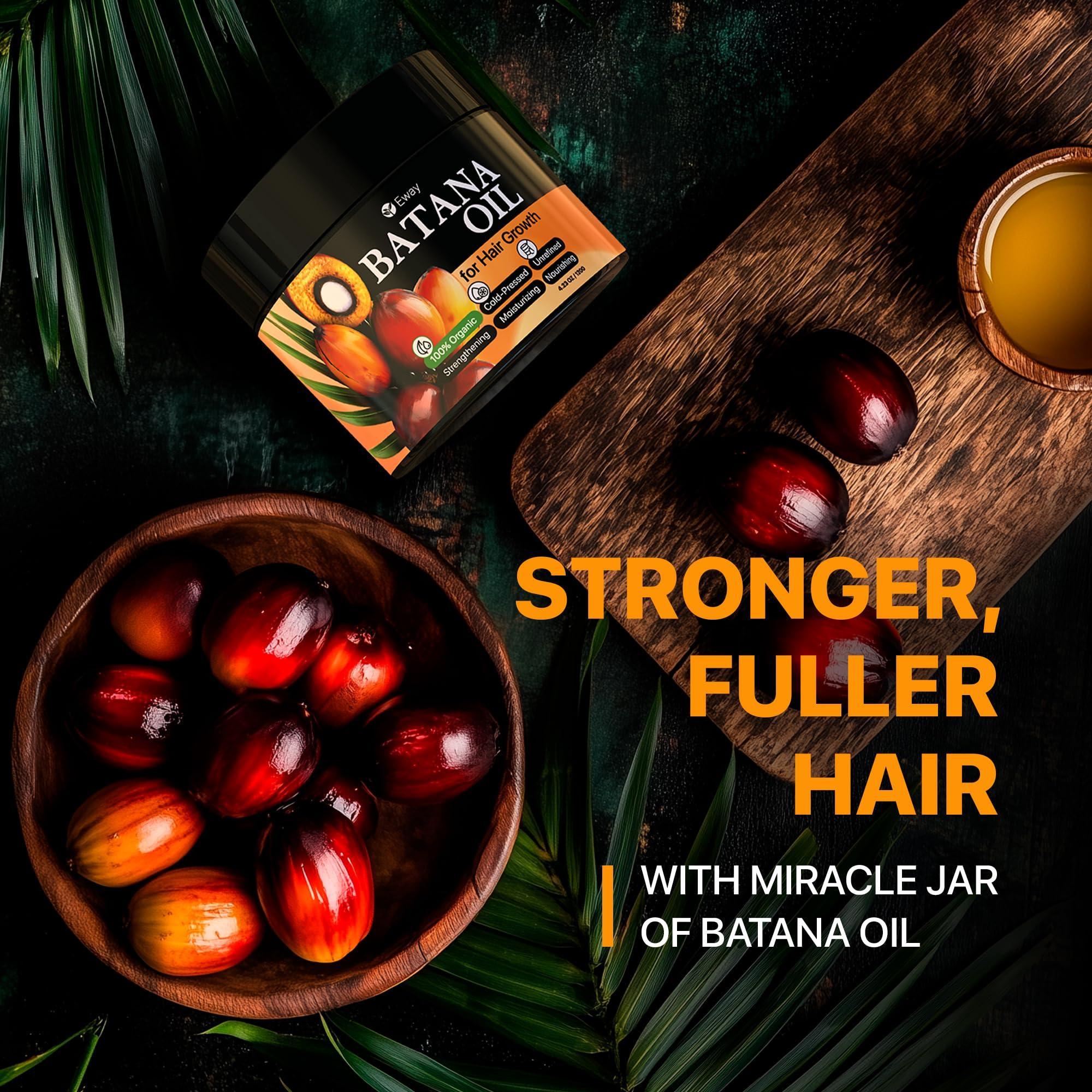 100% Raw Batana Oil for Hair Growth from Honduras Promotes Hair Density Reduces