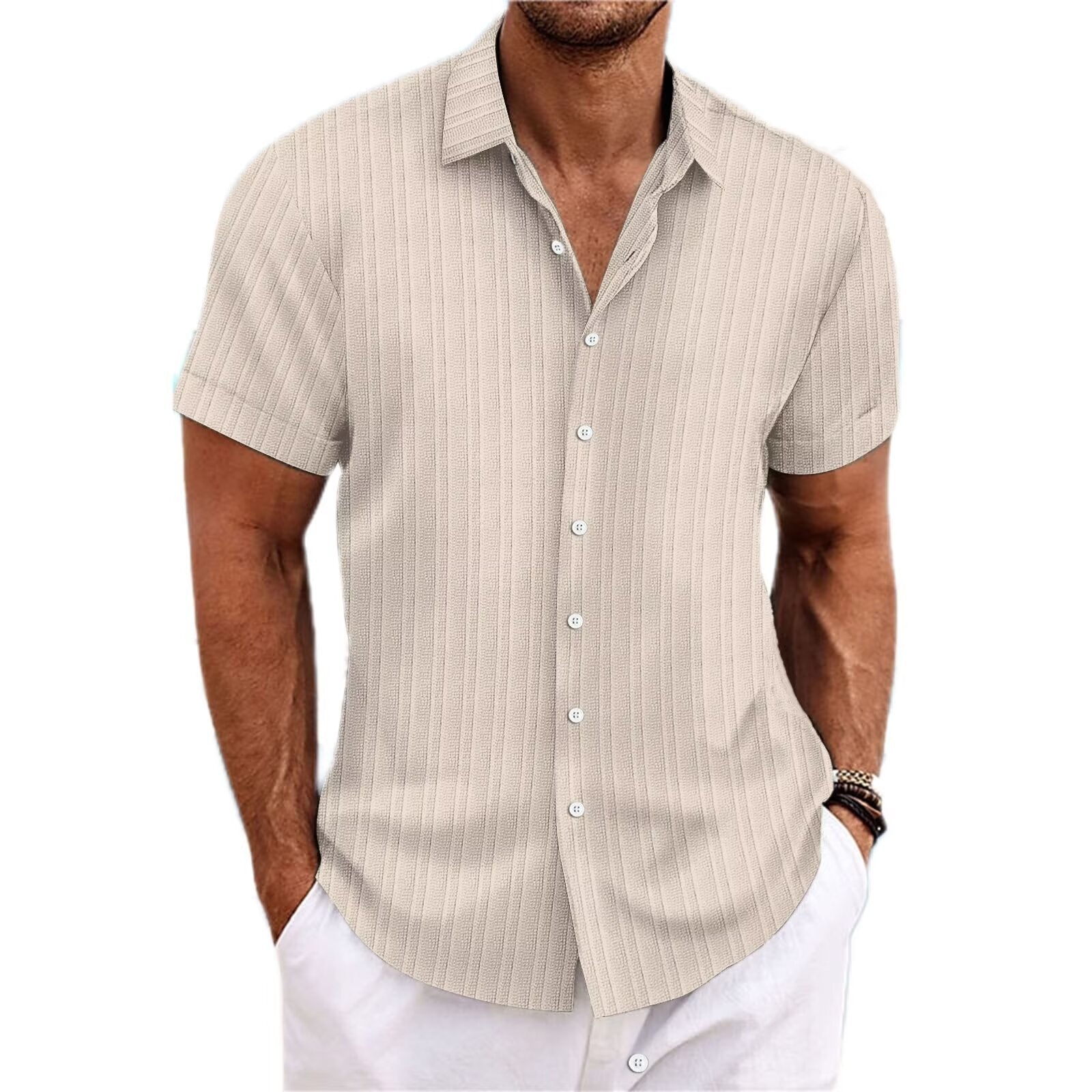 The Striped Color Matching Shirt