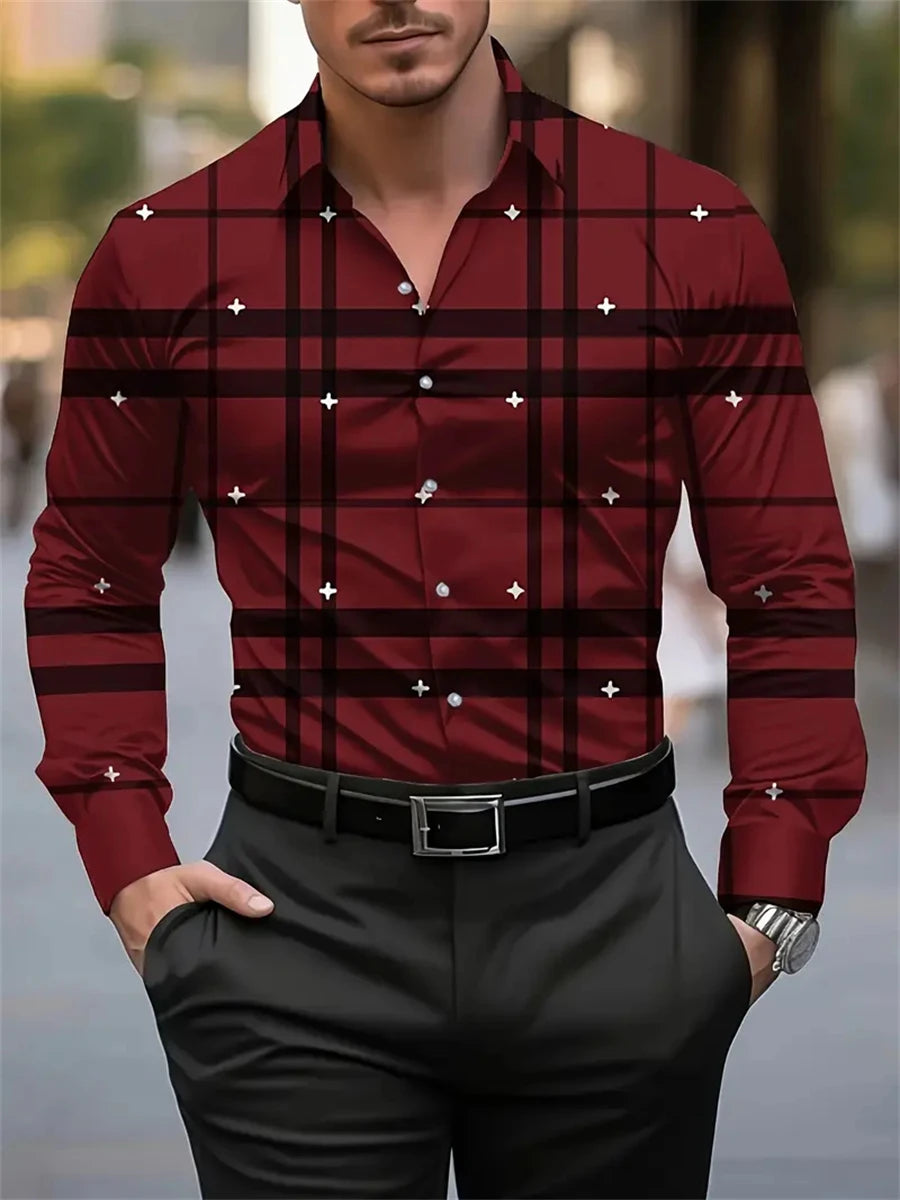 Men's New Spring And Autumn Button Down Shirt