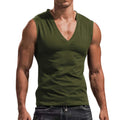 Generic Mens Sleeveless Gym Tank Tops with Pocket Summer Sports Workout Bodybuilding Solid Muscle T Shirts Vest(E#GreenX-Large)