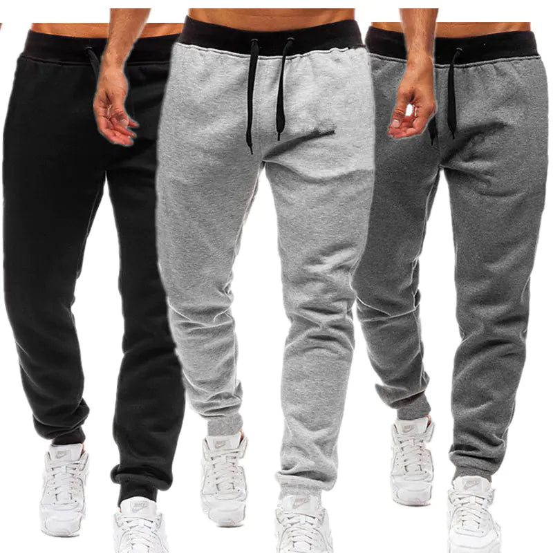 Men's Plus Size Solid Color Casual Sports Pants
