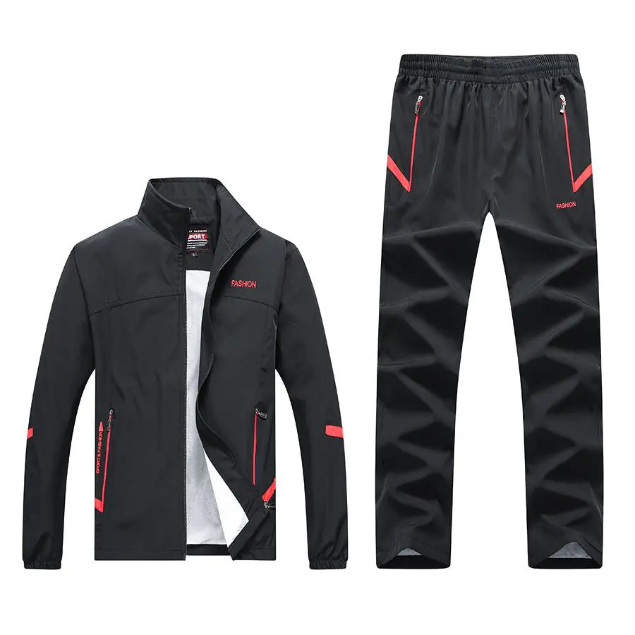 Men's Long-Sleeved Casual Sports Suit for Running