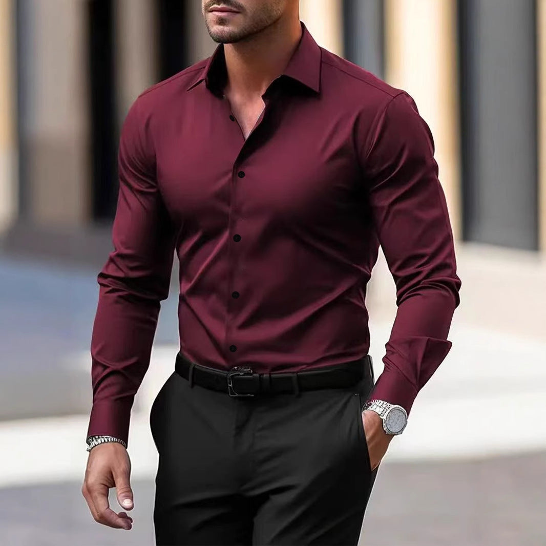 Men's Long Sleeve Cotton Blend Shirt
