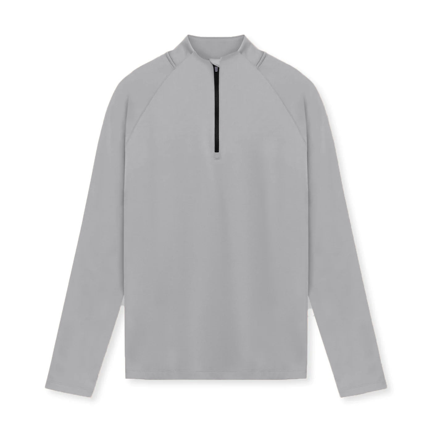 Mens Solid Color Half Zip Turtleneck Sport Shirt