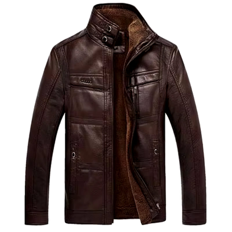 DIMUSI Leather Jacket 