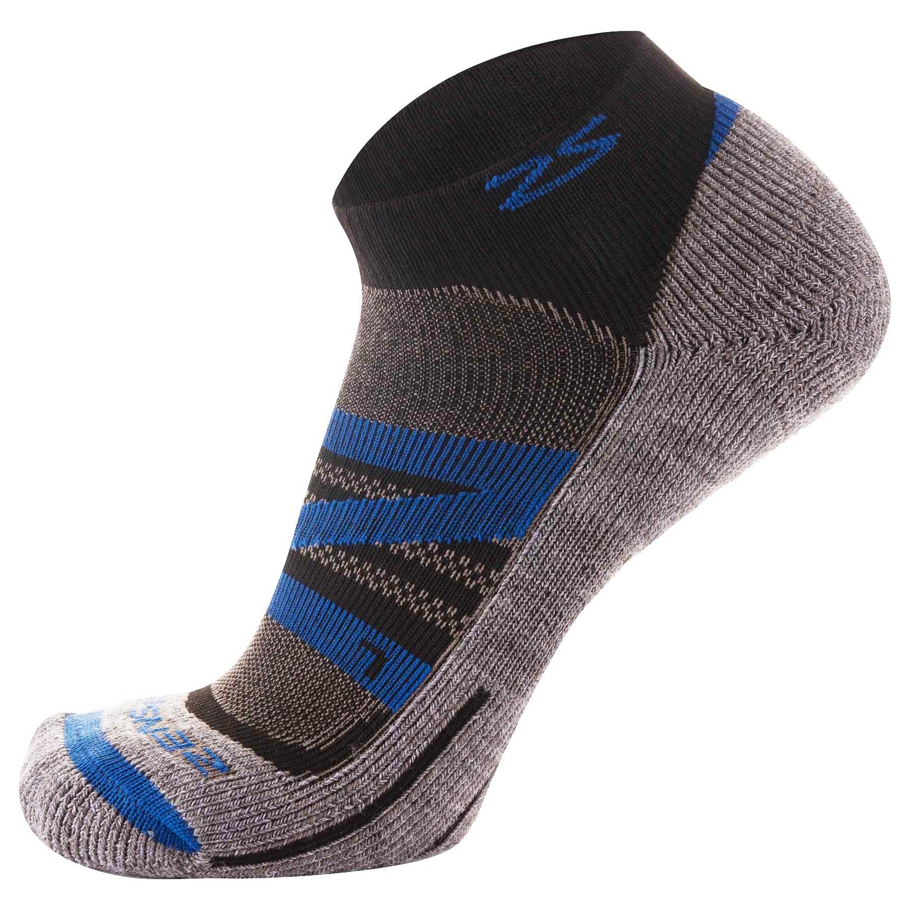 Zensah Wool Running Socks – Soft Cushioned Merino Wool Moisture Wicking Anti-Blister – Athletic Socks Trail Socks Large Navy