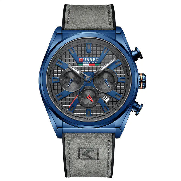 Men's Casual Sports Quartz Watch with Belt Design