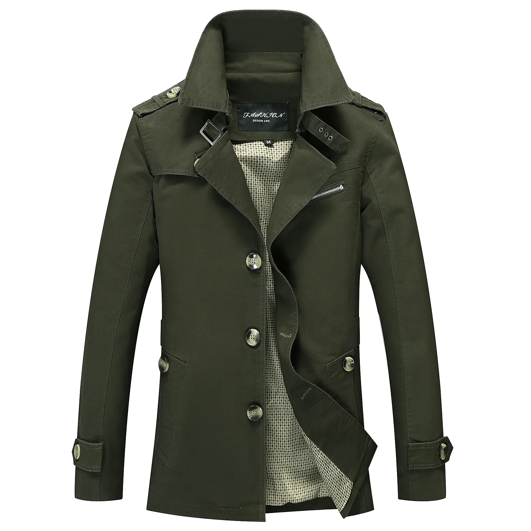 Men's Casual Mid-Length Cotton Jacket