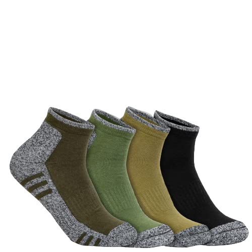 WSX Outdoor & Sports Socks | Lightweight Medium Compression Crew Socks with Arch Support and Moisture-Wicking | Comfortable Hiking Running and Sports Socks for Men and Women | Ankle Medium