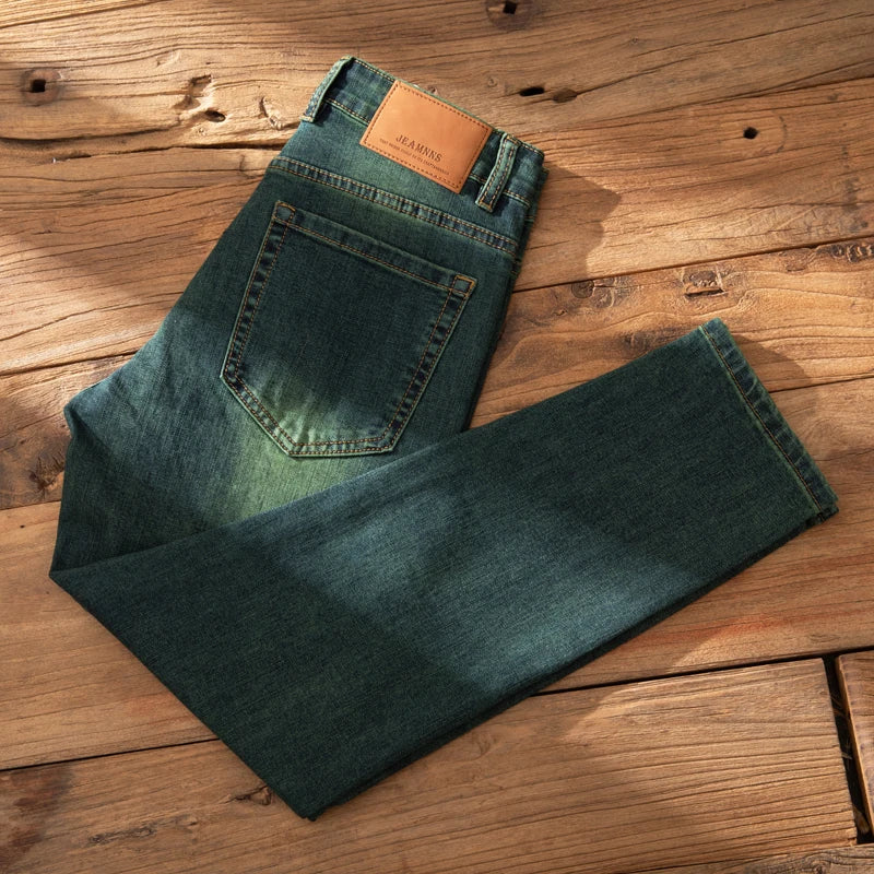 Straight Casual Pencil Straight Stretch Denim Trousers