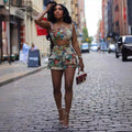 Shorts Pant Set Women Two Piece Sets Matching Sets Strapless Print Floral Sexy Tops Short Pants Tassel High Waist Y2k Streetwear