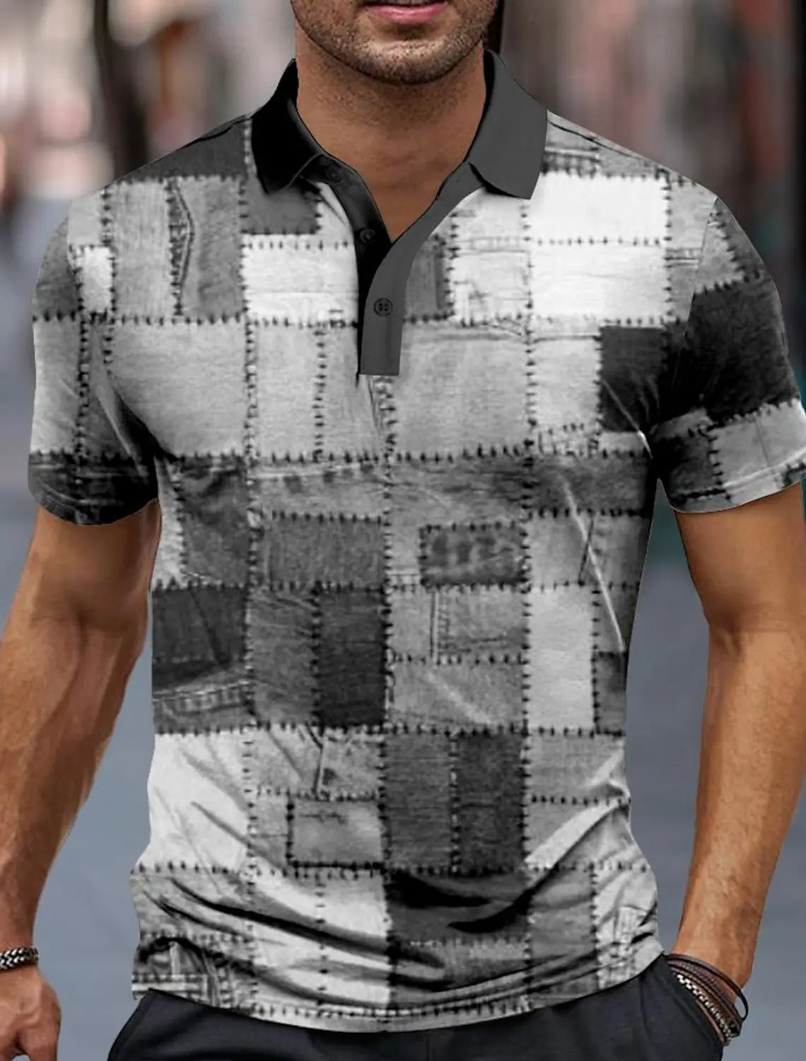Plaid Men's Sportswear 3D Printed Men's Polo Shirt Summer New Casual Formal Streetwear Short Sleeve  Lapel Polo Shirt