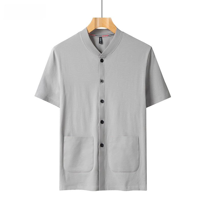 Mens Pure Cotton Short Sleeve Cardigan