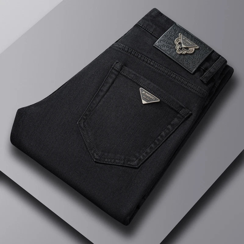 Straight Casual Pencil Straight Stretch Denim Trousers