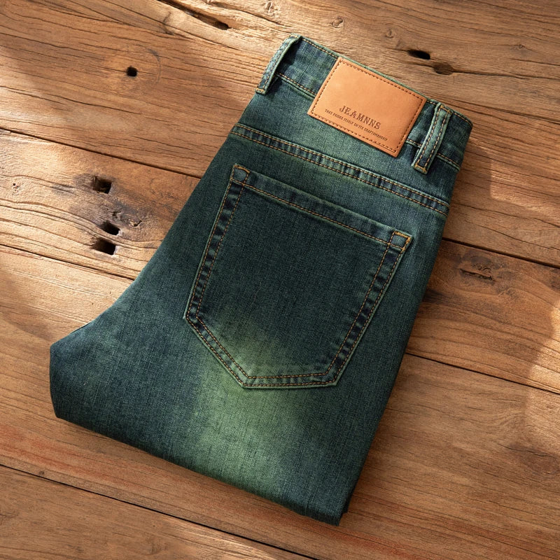 Straight Casual Pencil Straight Stretch Denim Trousers