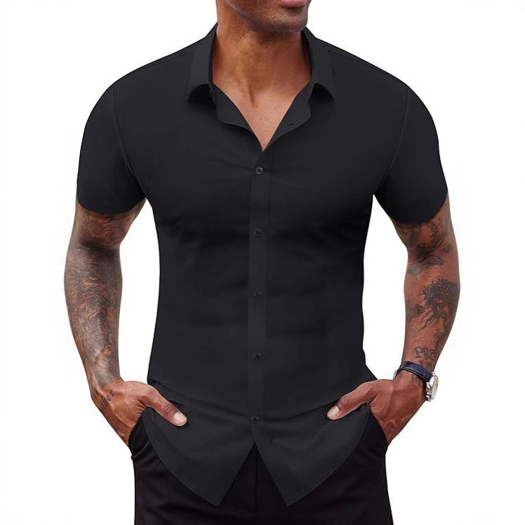 Stretch Short Sleeve Mens Shirt