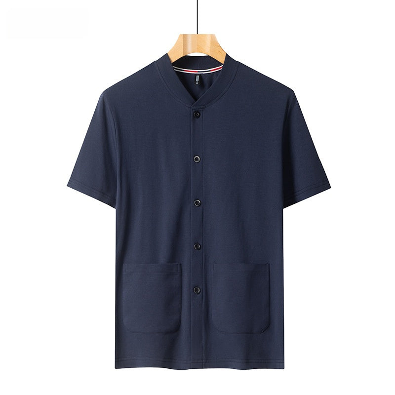 Mens Pure Cotton Short Sleeve Cardigan