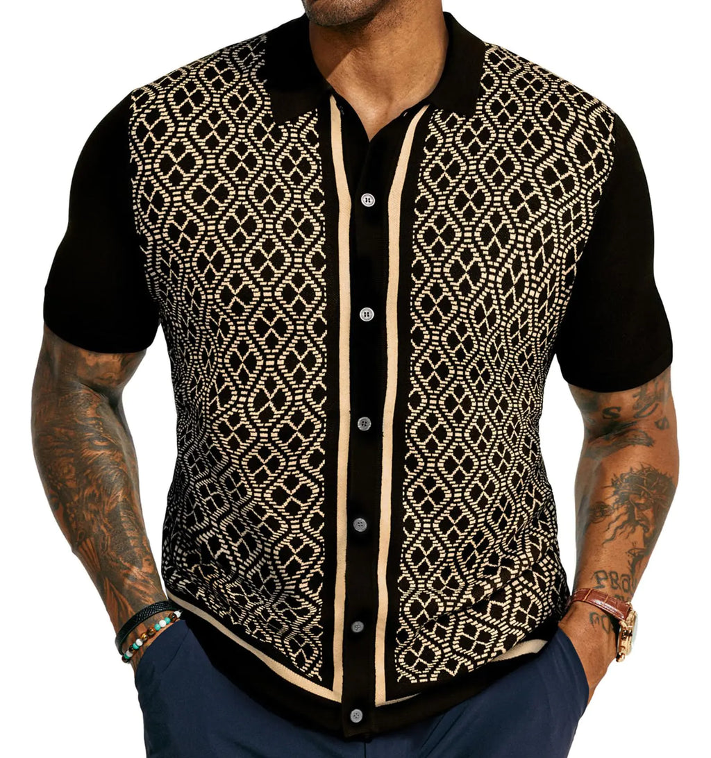 PJ PAUL JONES Mens Knitted Polo Shirt