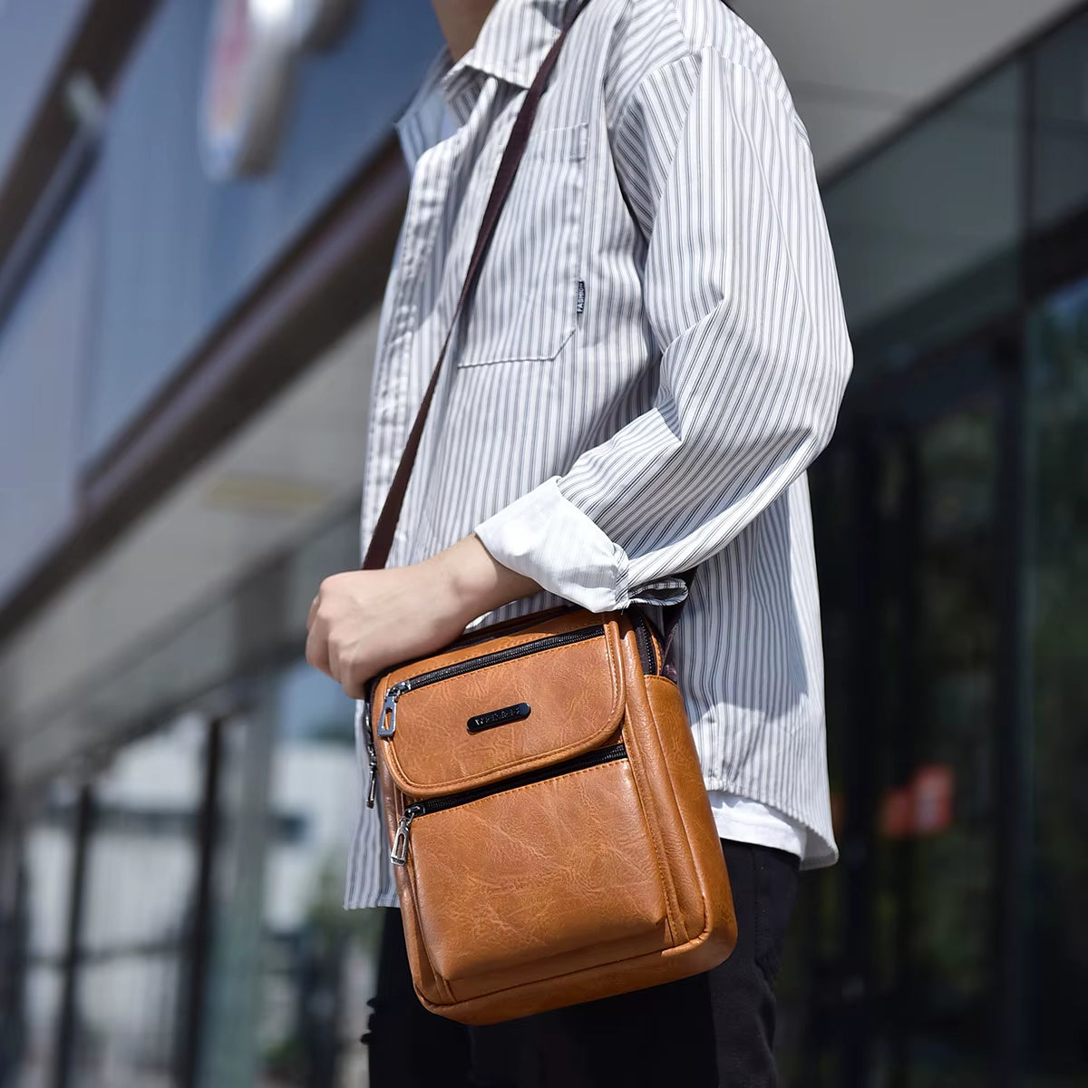   Men   Leather  Crossbody Bags 