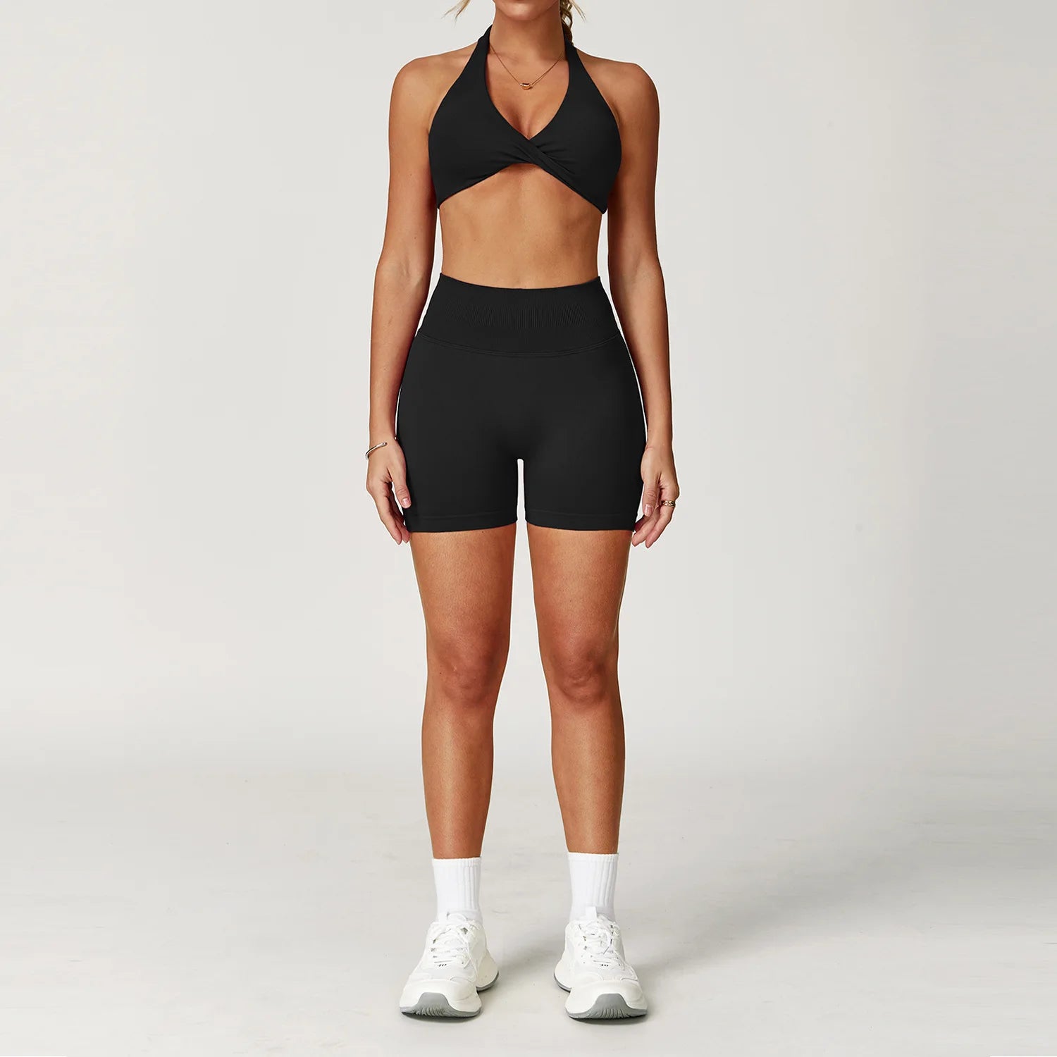 Seamless Yoga Set Gym Clothes 2PCS Women Sportswear Yoga Suits Tracksuits Fitness Long Sleeved Jacket Sports Bra Gym Leggings
