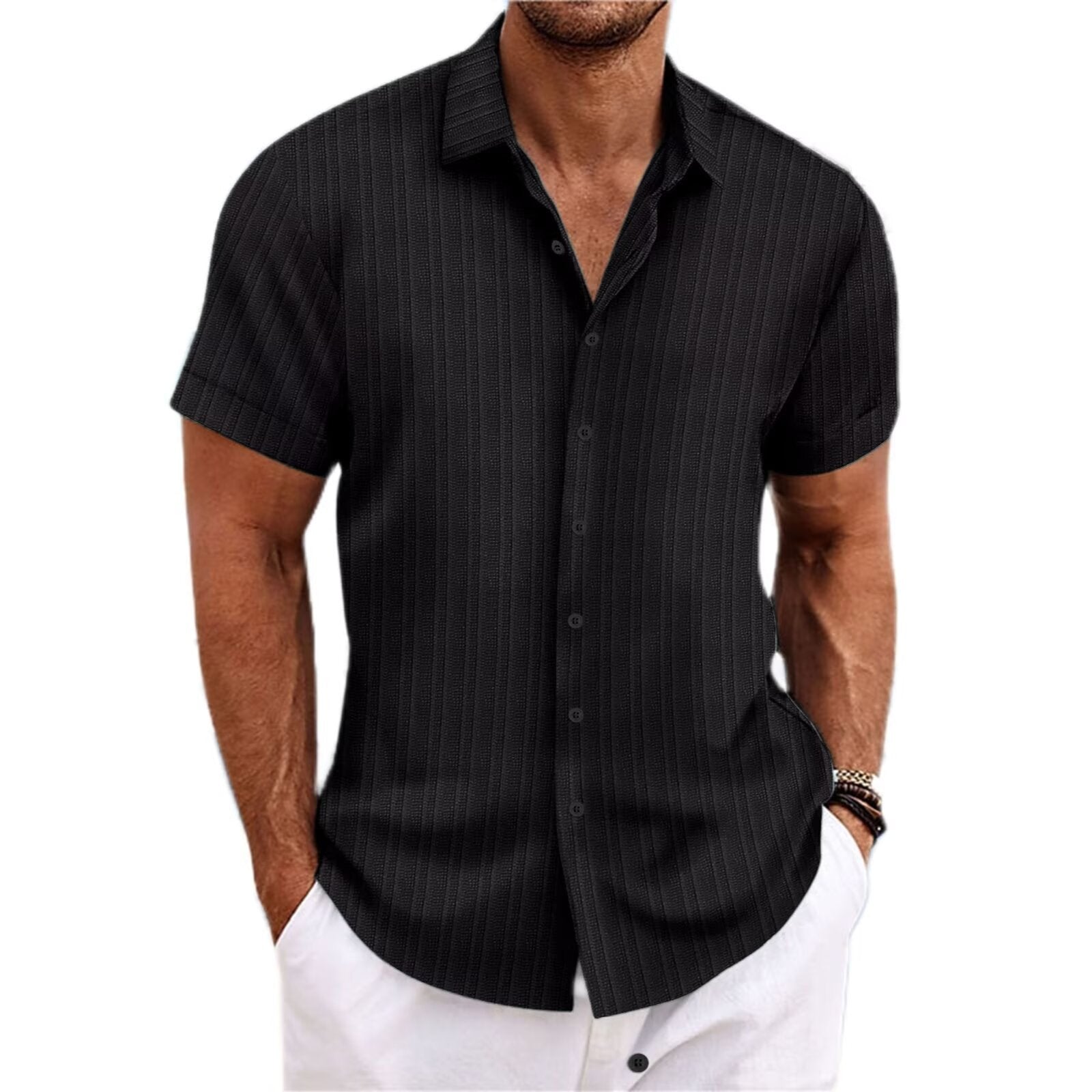 The Striped Color Matching Shirt