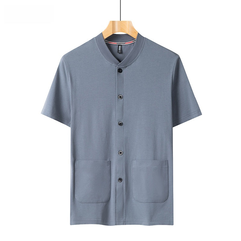 Mens Pure Cotton Short Sleeve Cardigan