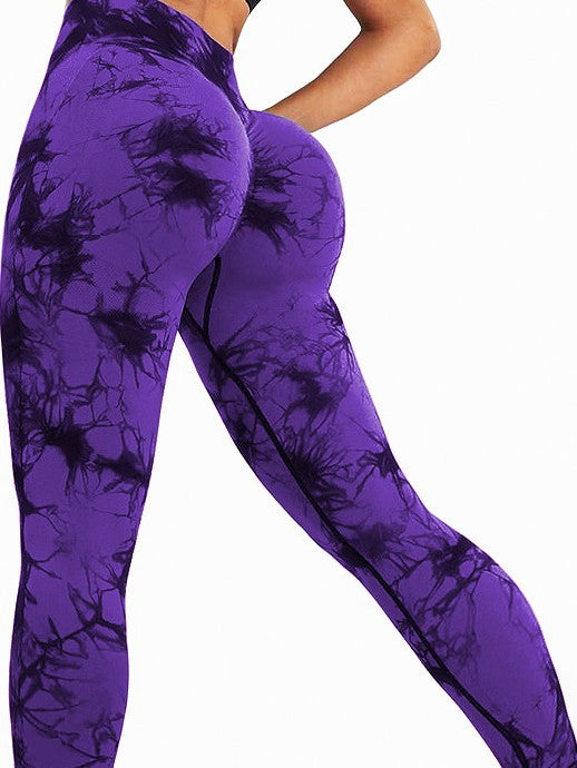 High Waisted Tie Dye Yoga Fitness Pants