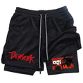 Men Running Tight Shorts New Fitness Double Layer 2in1 Summer Harajuku Sport Workout Athletic Activewear Towel Loop Double-Layer