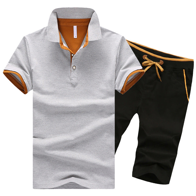 Men's Cotton Polo Shirt and Shorts