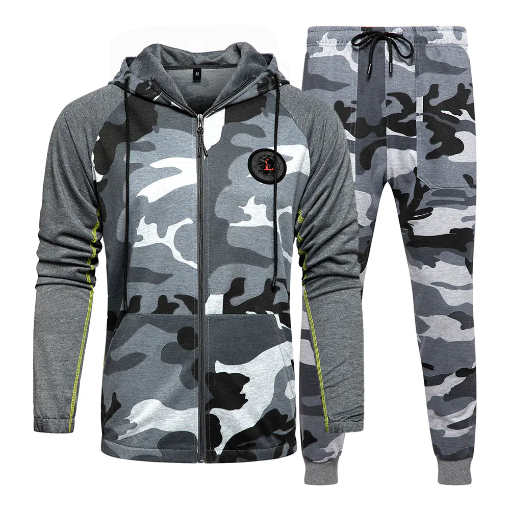 Men's Casual Camouflage Sports Tracksuit for Teens