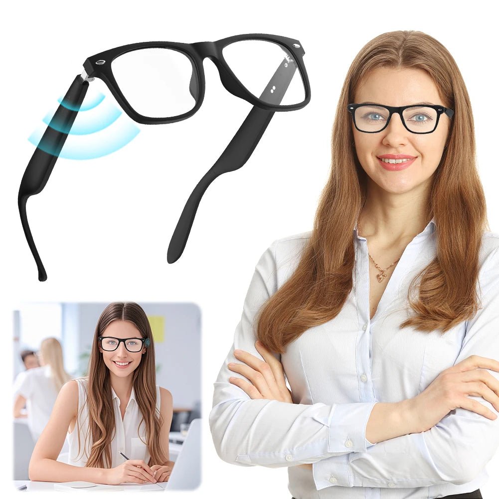AI Intelligent Translation Glasses New Smart Glasses Built-in Microphone Speakers Support Above 130 Languages for Outdoor Travel