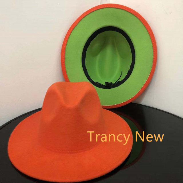 Wide Brim Fedora Hat for Men