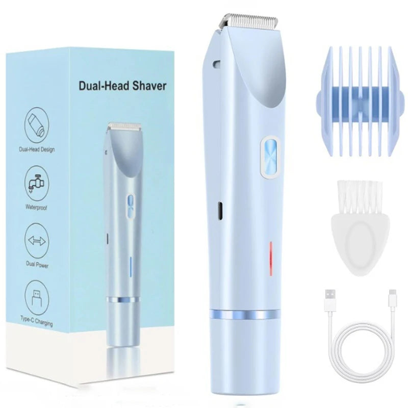 Woman Double Head Electric Shaver Dual Purpose Female Razor Body Epilator Leg Underarm Bikini Electric Hair Remover Trimmer