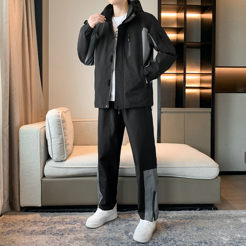 Men's Casual Hooded Sports Jacket for Spring & Autumn