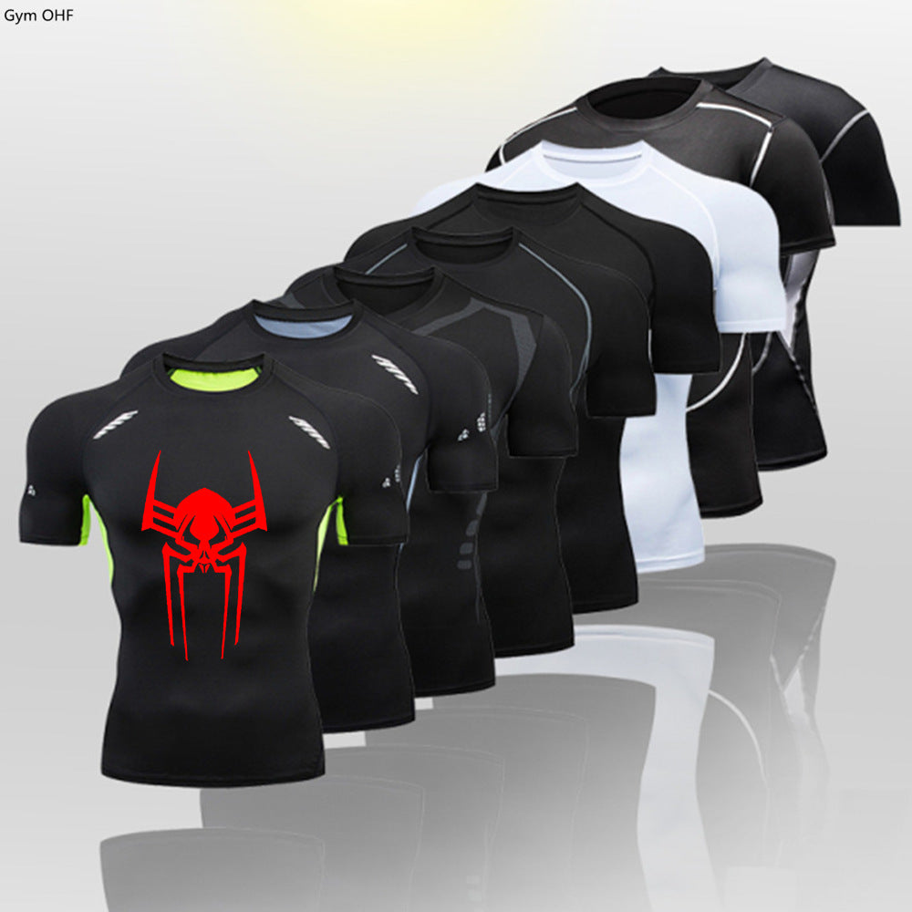 Men's Fitness Compression Shirt Quick-Dry Athletic Top