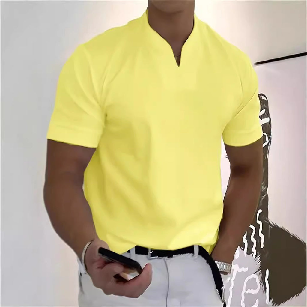 Men's Cotton Blend V-Neck T-Shirt